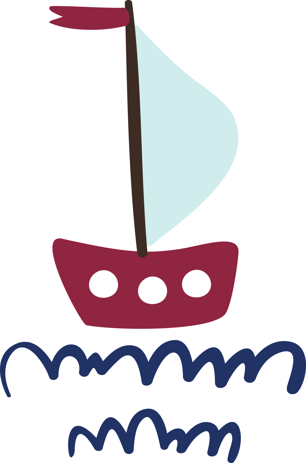 Ship Cute Cartoon Animal Character Vector Clipart (1024x1552), Png Download