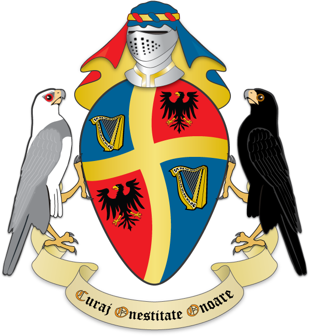 Armorial Achievement For Brenden Kite Clipart (612x792), Png Download