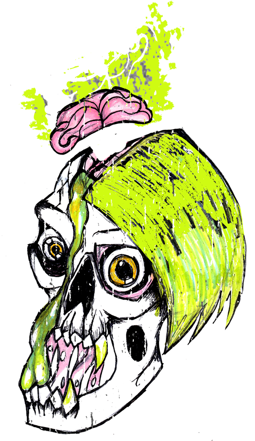 Distressed Punk Logo Clipart (673x1000), Png Download