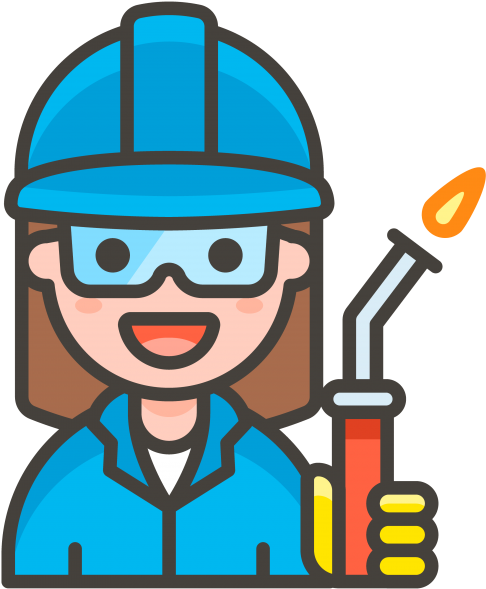 Woman Factory Worker Emoji Clipart (866x650), Png Download