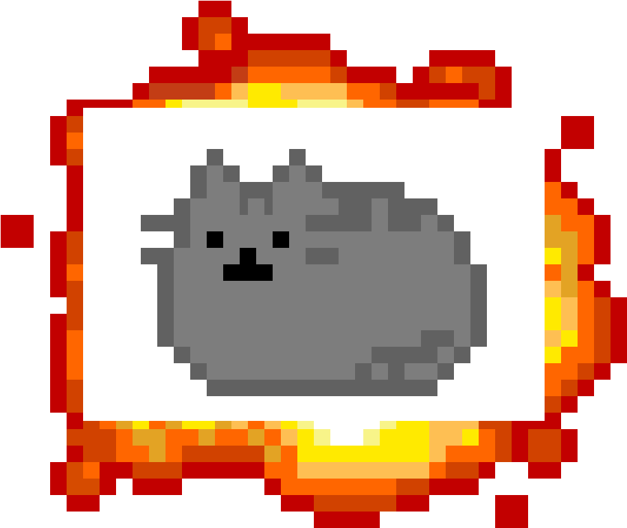 Pusheens Dont Look At Explosions Clipart (1200x1200), Png Download