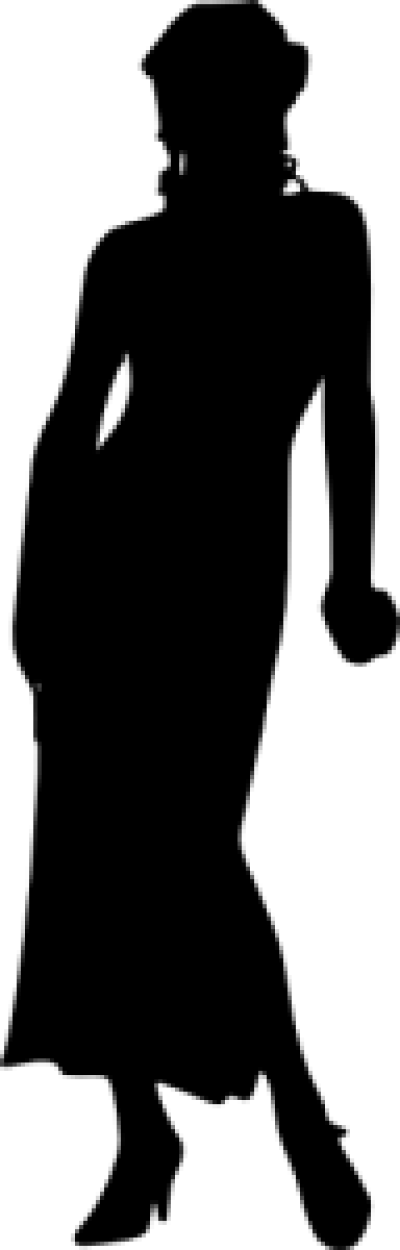 Woman Silhouette Clipart (400x1250), Png Download