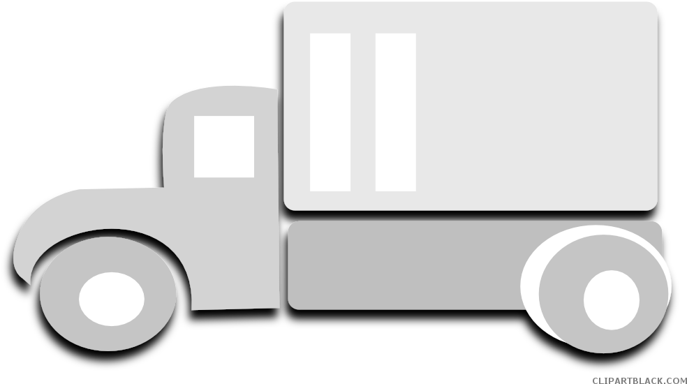 Truck Transportation Free Black White Clipart Images - Png Download (997x633), Png Download