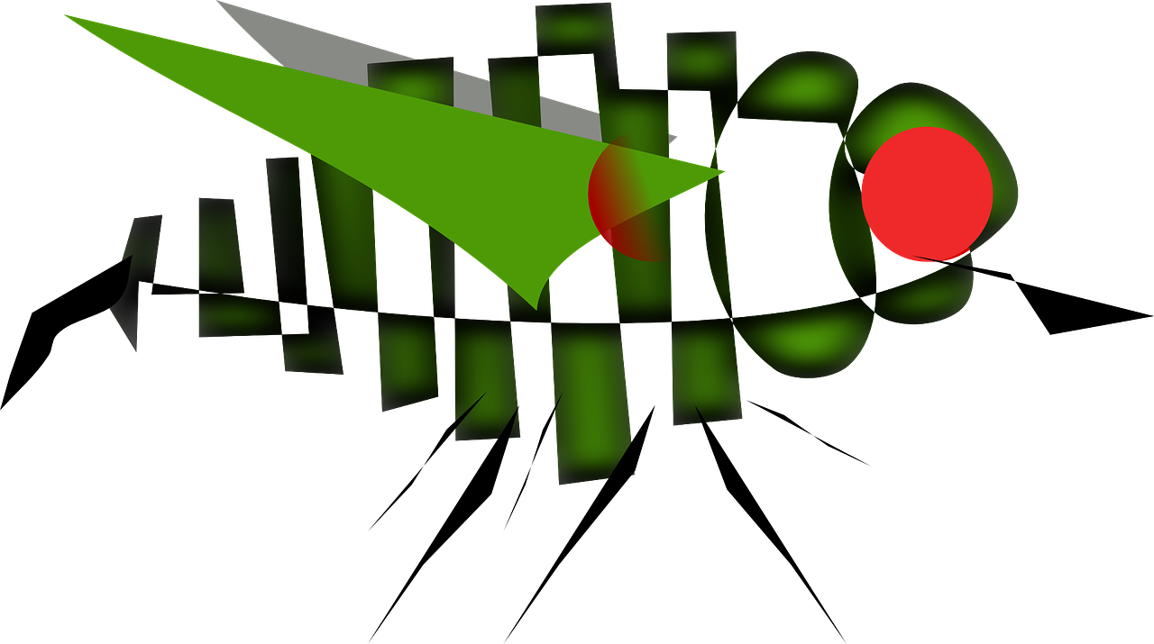 Animals,fly,mosquito,tse Tse,green,red,free Vector Clipart (1280x715), Png Download