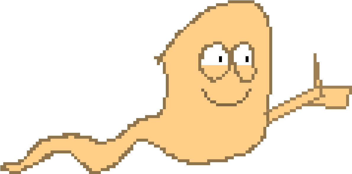Worm Sprite Clipart (1260x750), Png Download