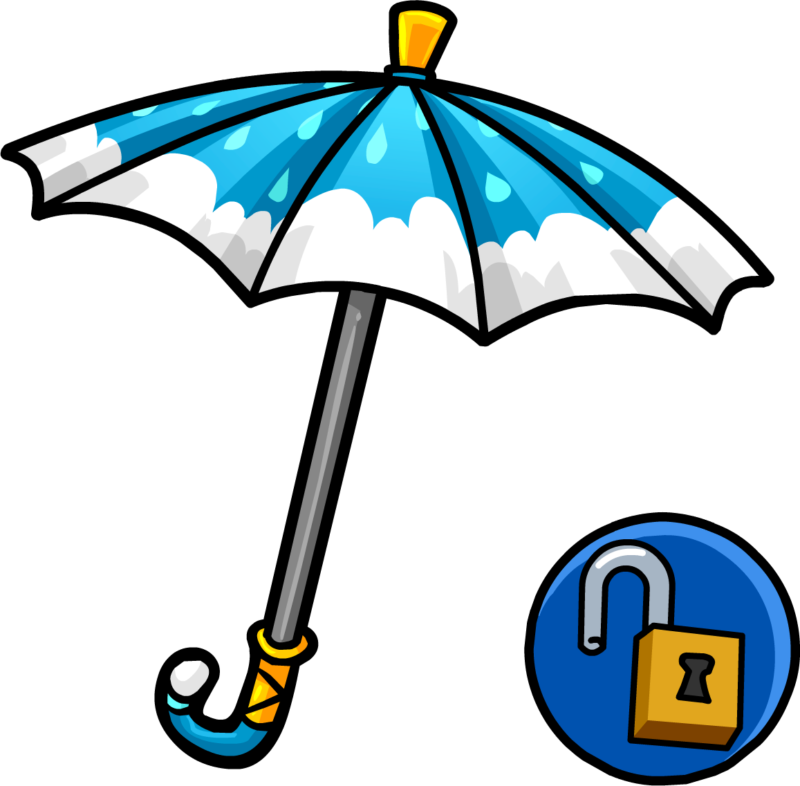 Cloudy Umbrella Clipart (1157x1137), Png Download