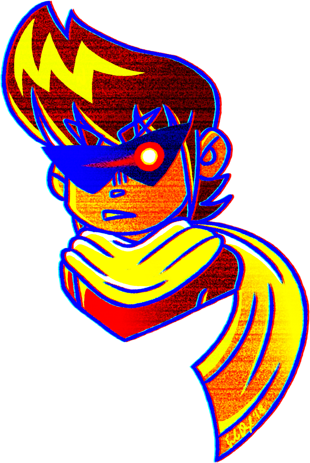 Hi My Name Is Red Megaman Redbubble Link Clipart (1105x1583), Png Download