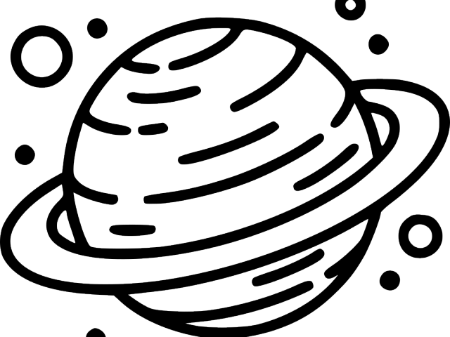 Drawn Planets Saturn Clipart (640x480), Png Download