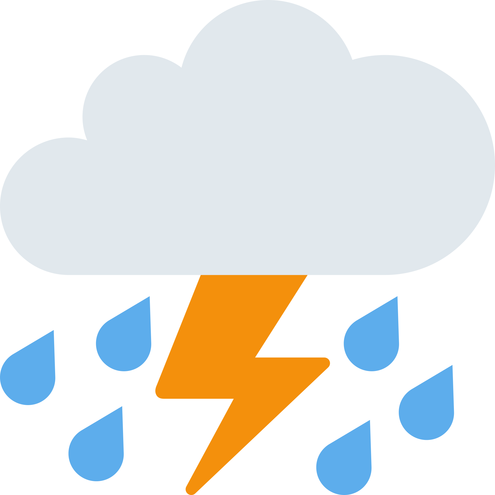 Thunder Cloud And Rain Sticker By Twitterverified Account Clipart (2048x2048), Png Download