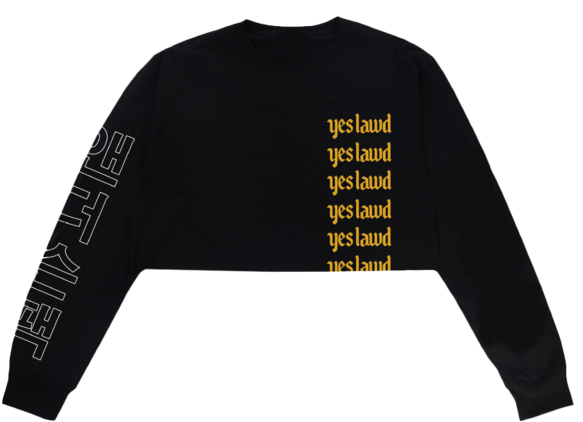 Yes Lawd Cropped Sweatshirt Digital Album Clipart (600x600), Png Download