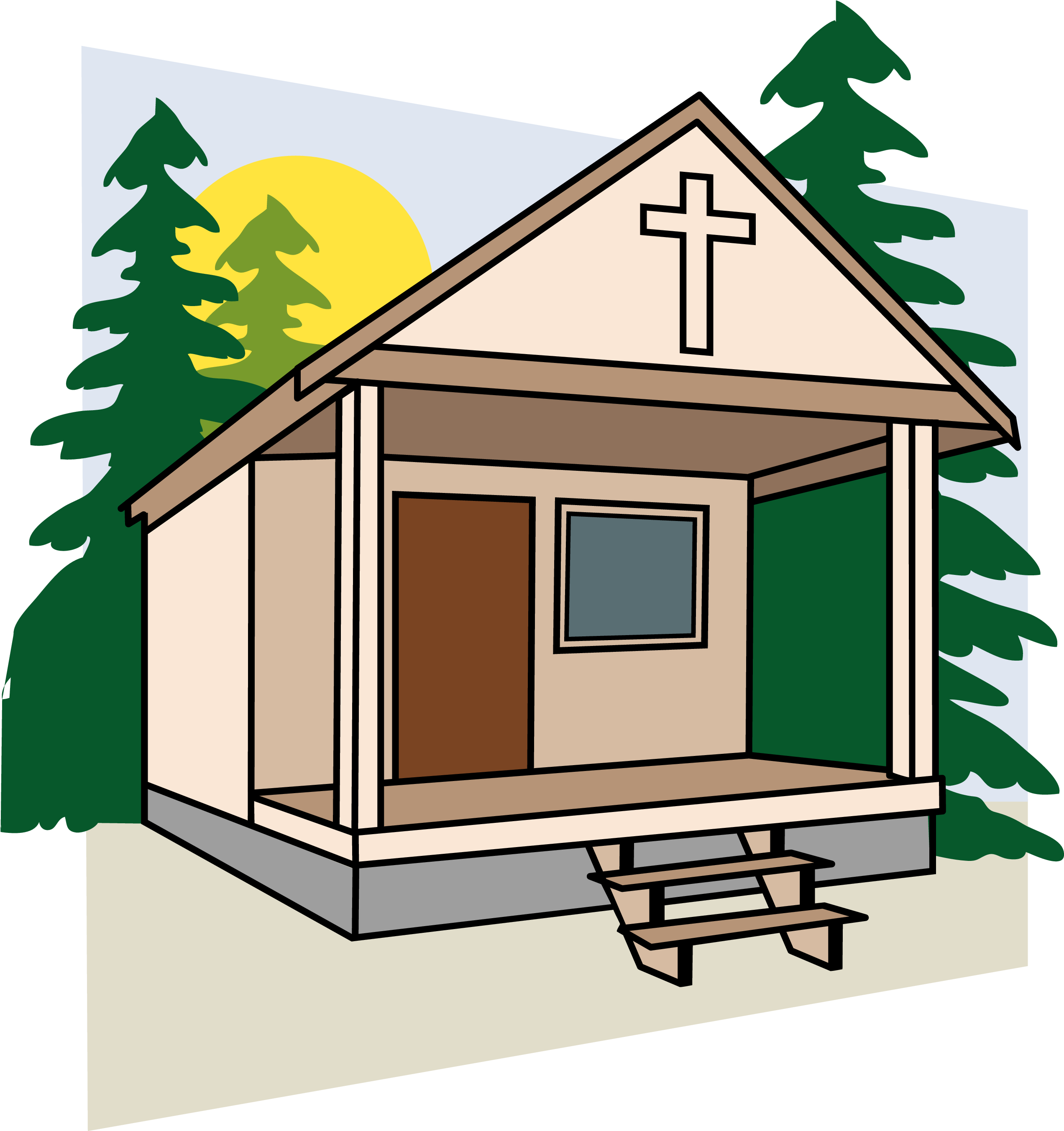 Christian-cabin Clipart (2550x2704), Png Download