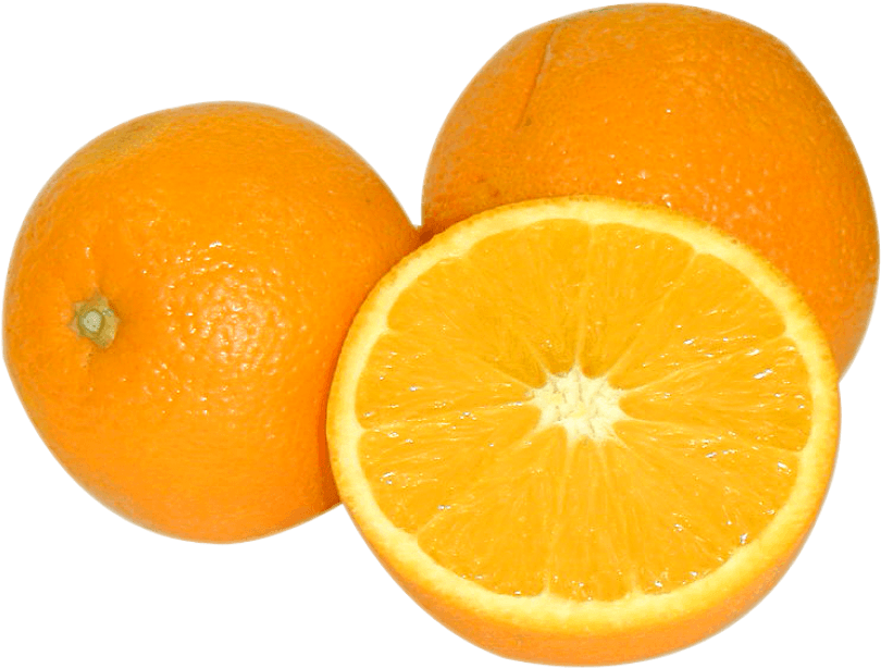 Free Png Orange And Half Of Orange Png Clipart (851x652), Png Download
