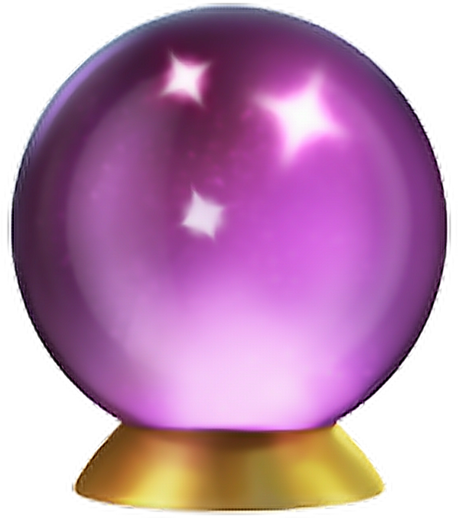 Crystalball Emoji Apple Ios11 Purple Clipart (1024x1024), Png Download