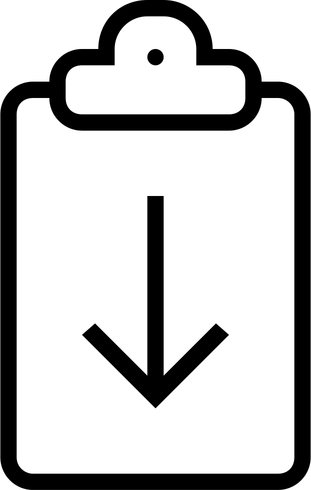 Clipboard Download Outlined Interface Symbol Comments - Png Download (622x980), Png Download