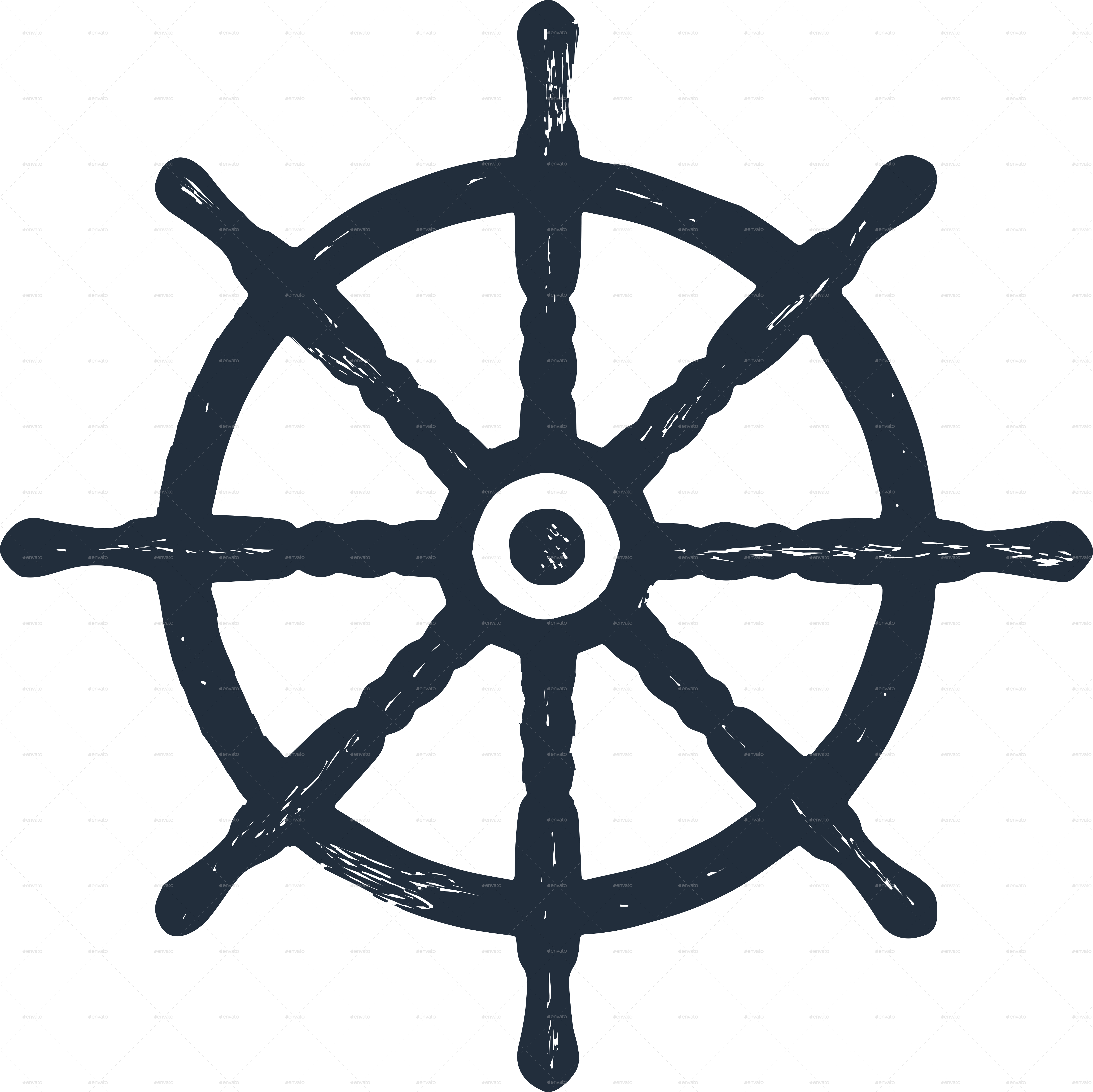 Objects/png/travel/ship Wheel Clipart (5000x4994), Png Download