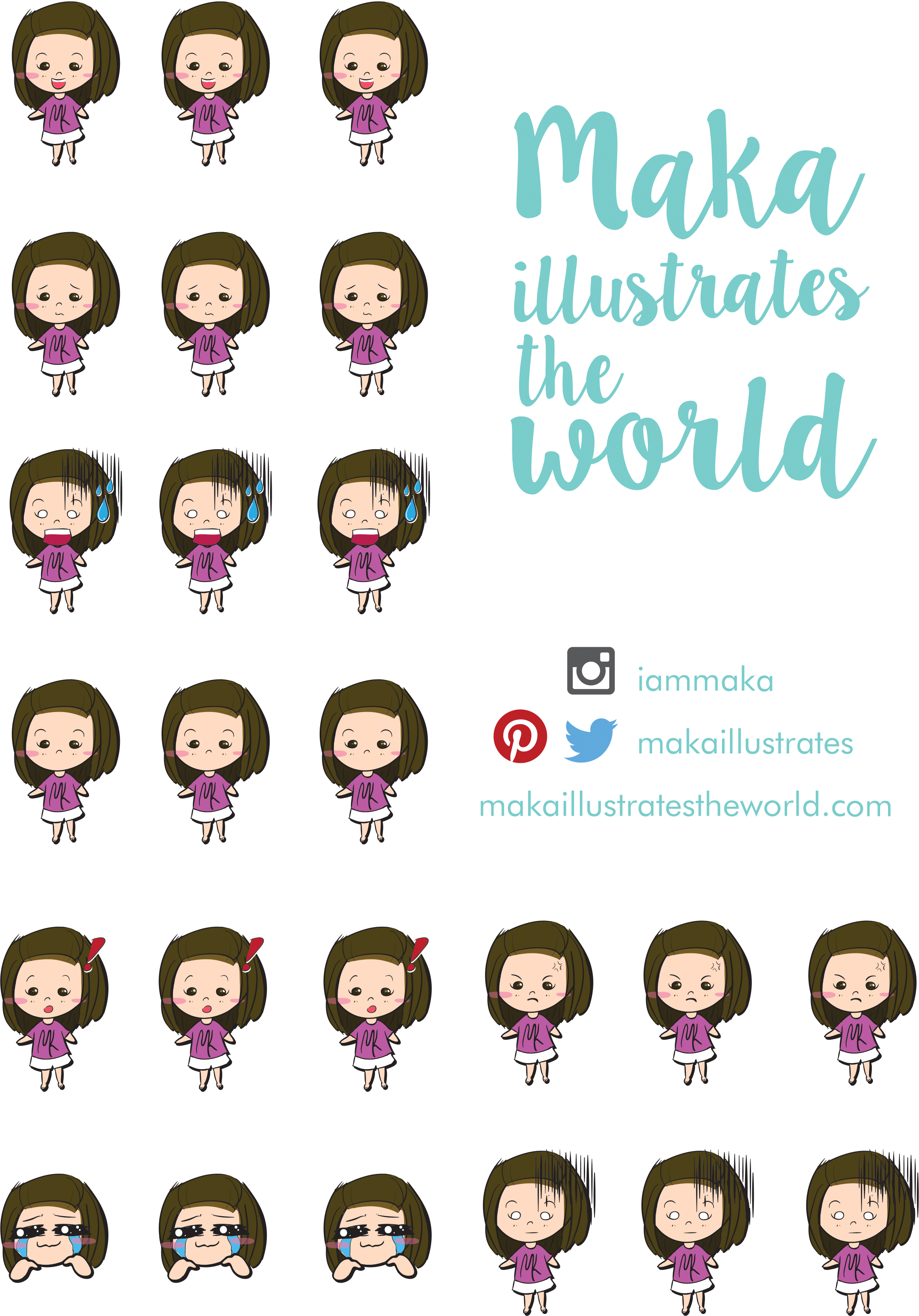 This Is My First Sticker Set, With My Own Chibi Character Clipart (2314x3310), Png Download