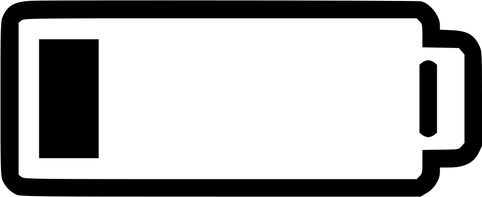 Battery Clipart Empty Battery - Png Download (981x402), Png Download