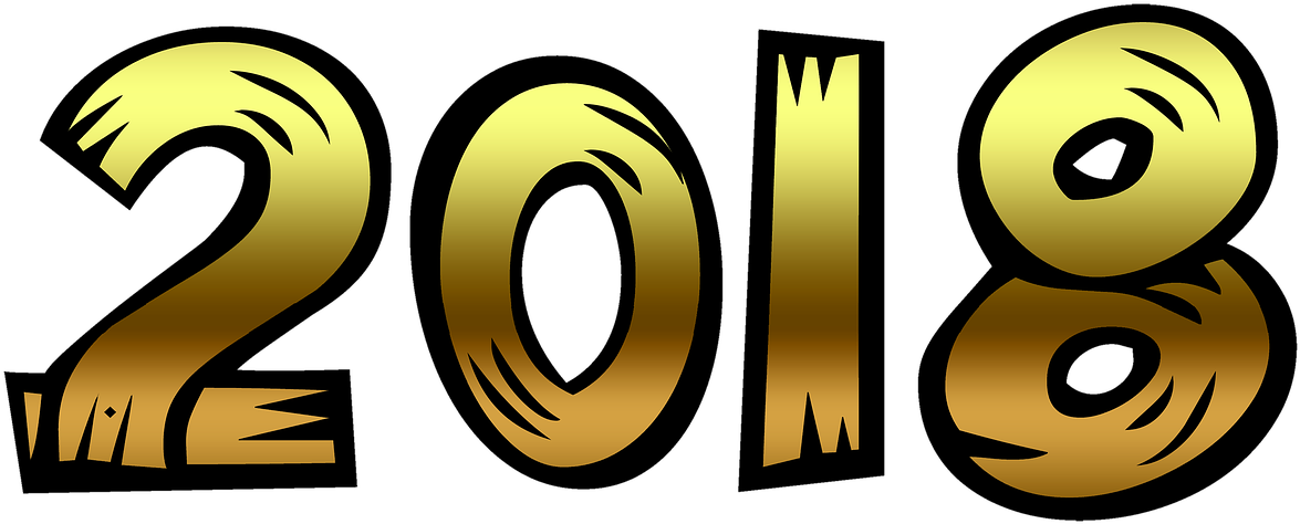 Year,new Year 2018,year Clipart (1280x577), Png Download