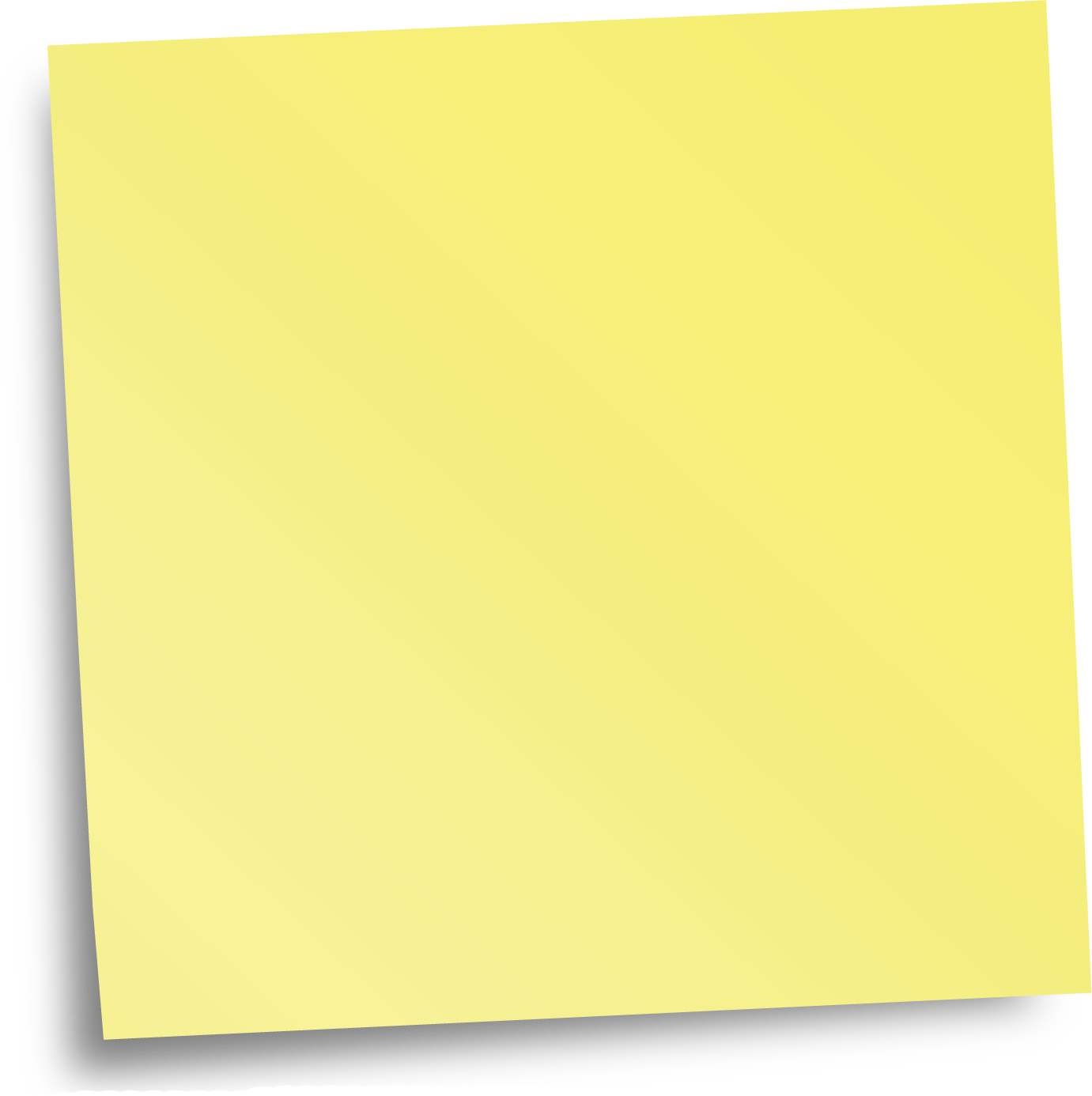 Yellow Sticky Notes Png Image Clipart (1381x1386), Png Download