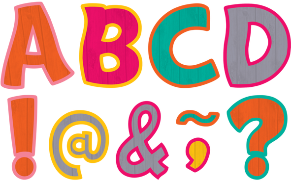 Tropical Punch Funtastic Font 3" Magnetic Letters Clipart (590x590), Png Download