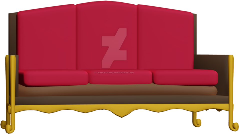 Couch Clipart Pink Couch - Png Download (1032x774), Png Download