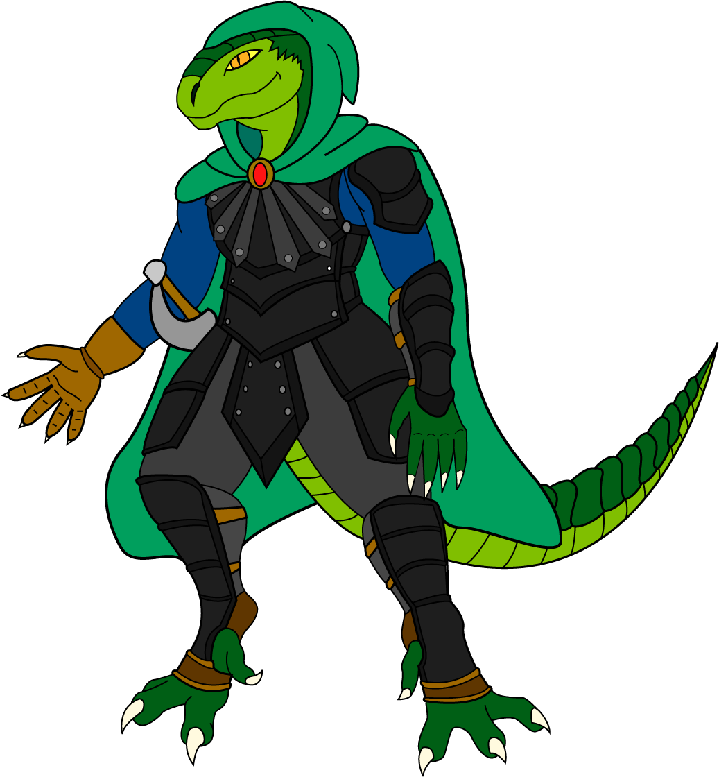 Pognar, The Lizardfolk Thief Clipart (1037x1120), Png Download