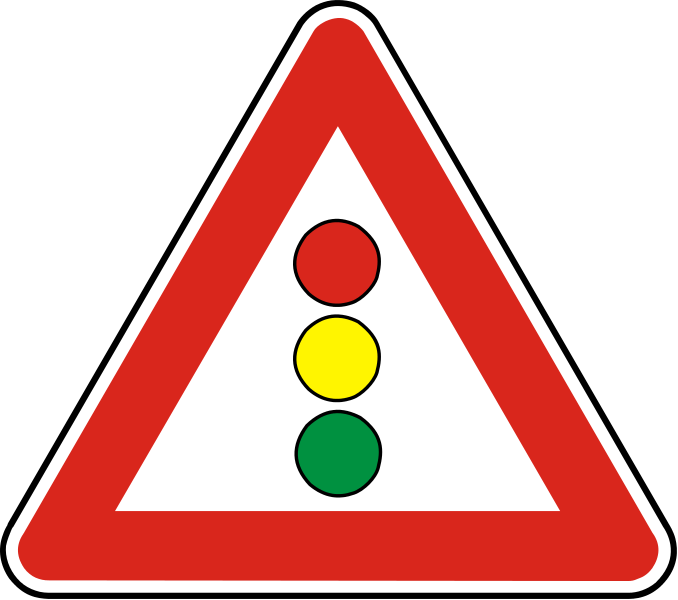 Singapore Light Signs Sign Warning Traffic In Clipart - Png Download (678x600), Png Download