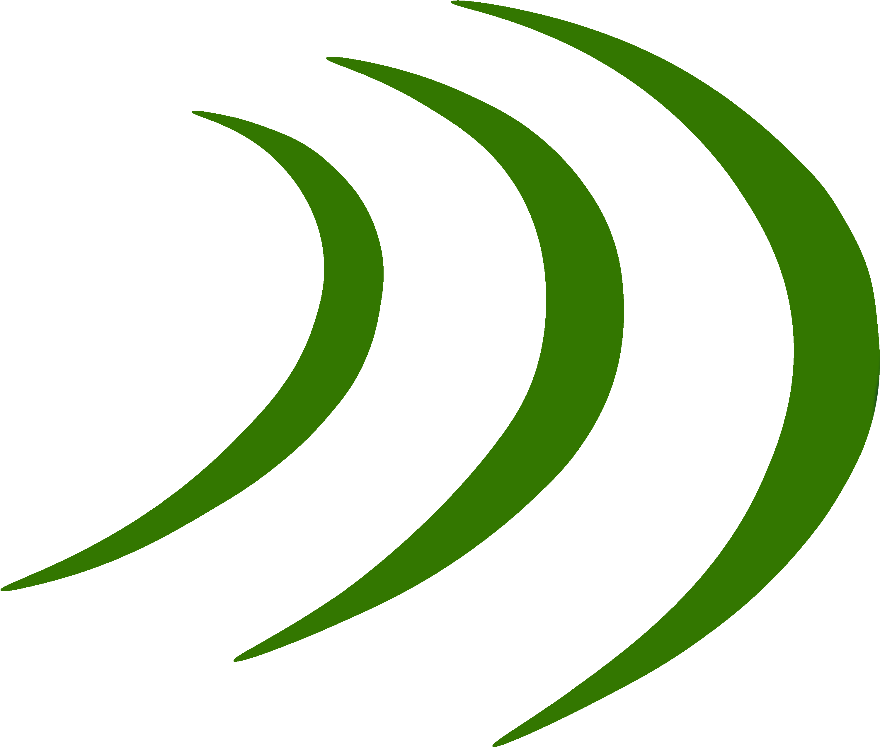 Green Wave On Transparent Clipart (3014x2573), Png Download