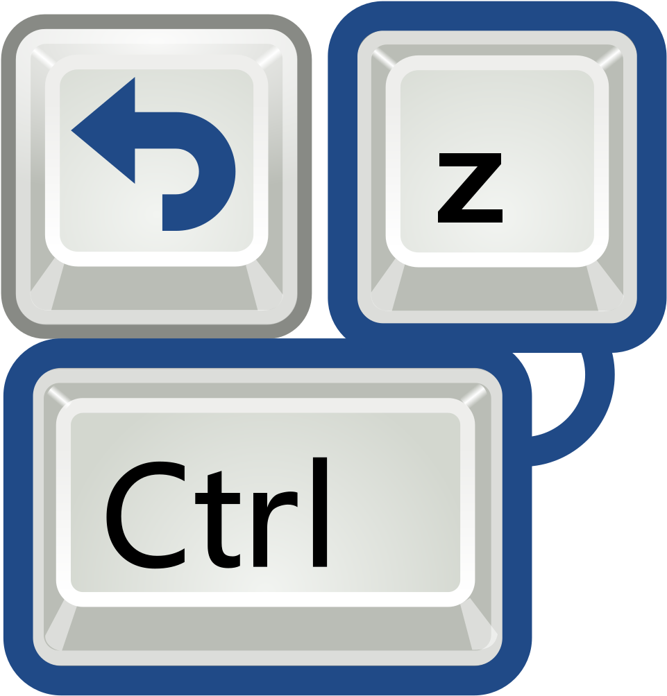 Computer Keyboard Shortcut To Undo Clipart (1024x1024), Png Download