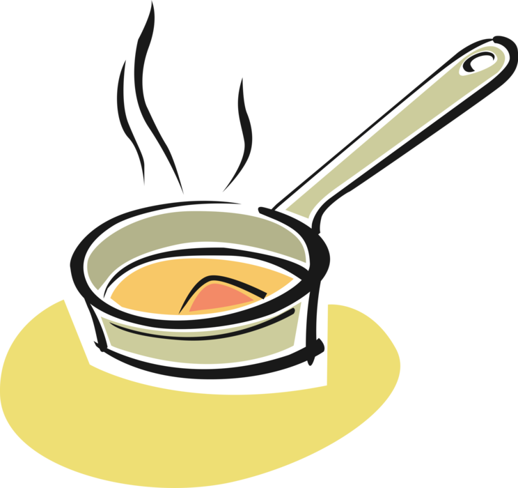 Kitchen Frying Image Illustration Of Cooking Frypan Clipart (744x700), Png Download