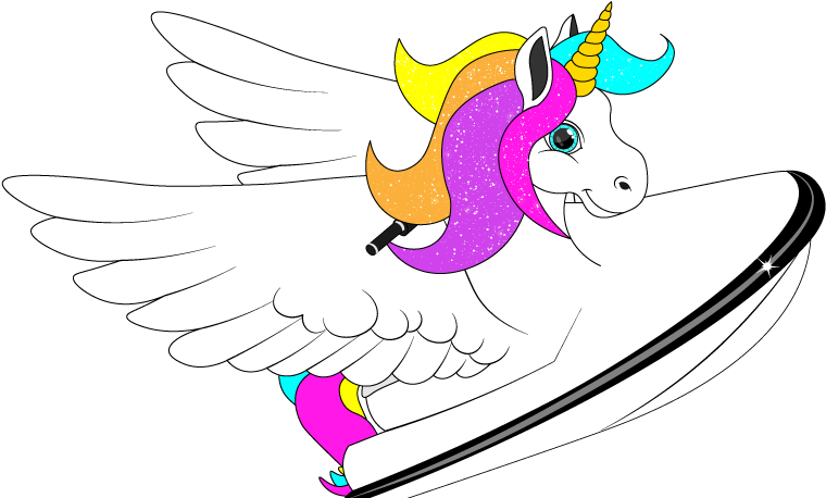 Unicorn The Magical Jet Ski Clipart (791x461), Png Download