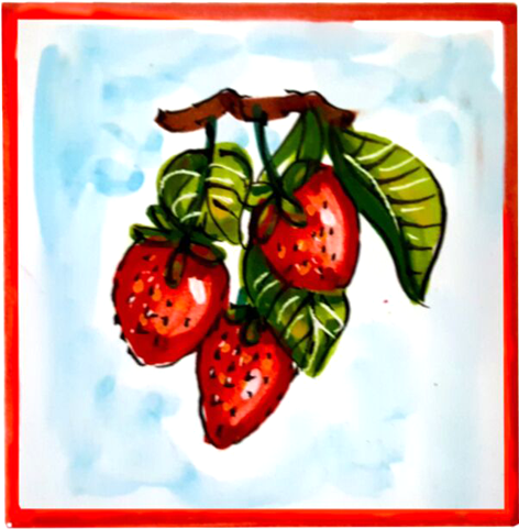 Strawberry Tile Clipart (960x960), Png Download