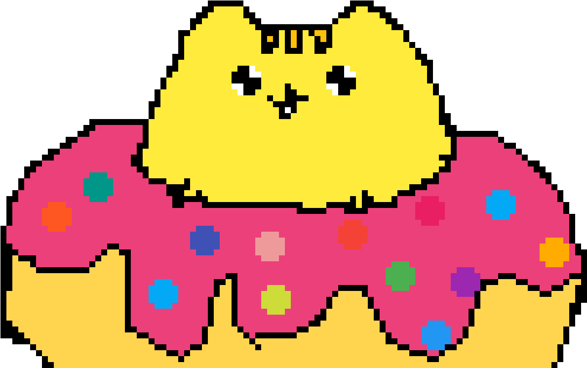 Kitty Donut Clipart (1200x1200), Png Download