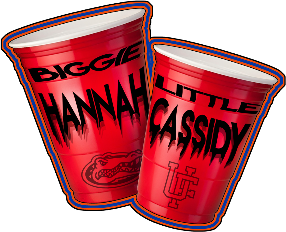 Hanny And Cassidy Red Solo Cups Clipart (1000x849), Png Download