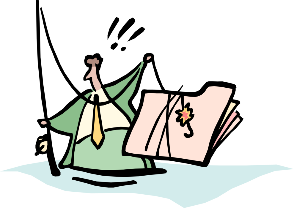 Vector Illustration Of Businessman Fly Fisherman Angler Clipart (989x700), Png Download