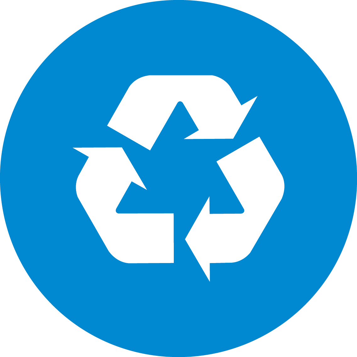 Blue-bin Recycling Clipart (1136x1136), Png Download