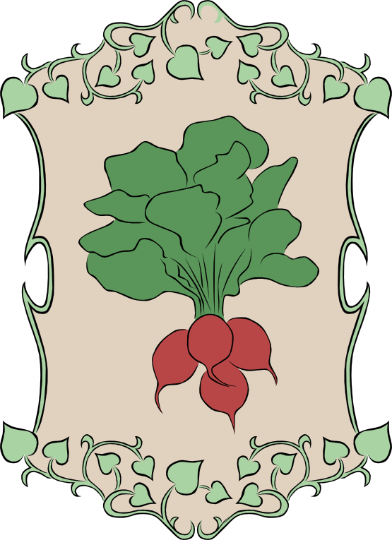 Gerald G Radishes In Border 555px Clipart (555x765), Png Download