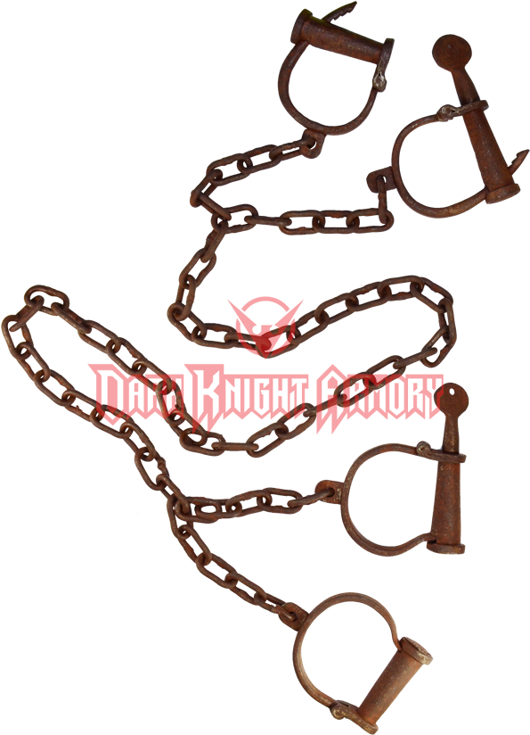 Adjustable Antique Alcatraz Leg And Hand Cuffs Clipart (850x850), Png Download