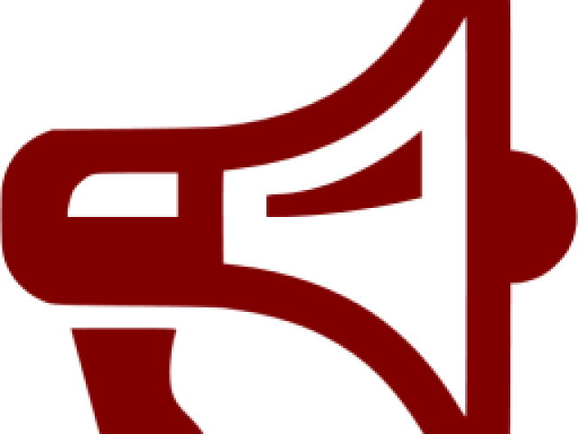 Maroon Clipart Megaphone - Png Download (640x480), Png Download