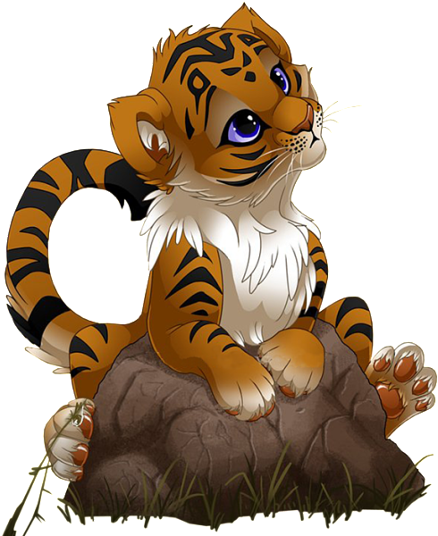 Tiger Cartoon Pin By Âœ¿ Nancy Hayes Âœ¿ On Clip Art - Png Download (555x640), Png Download