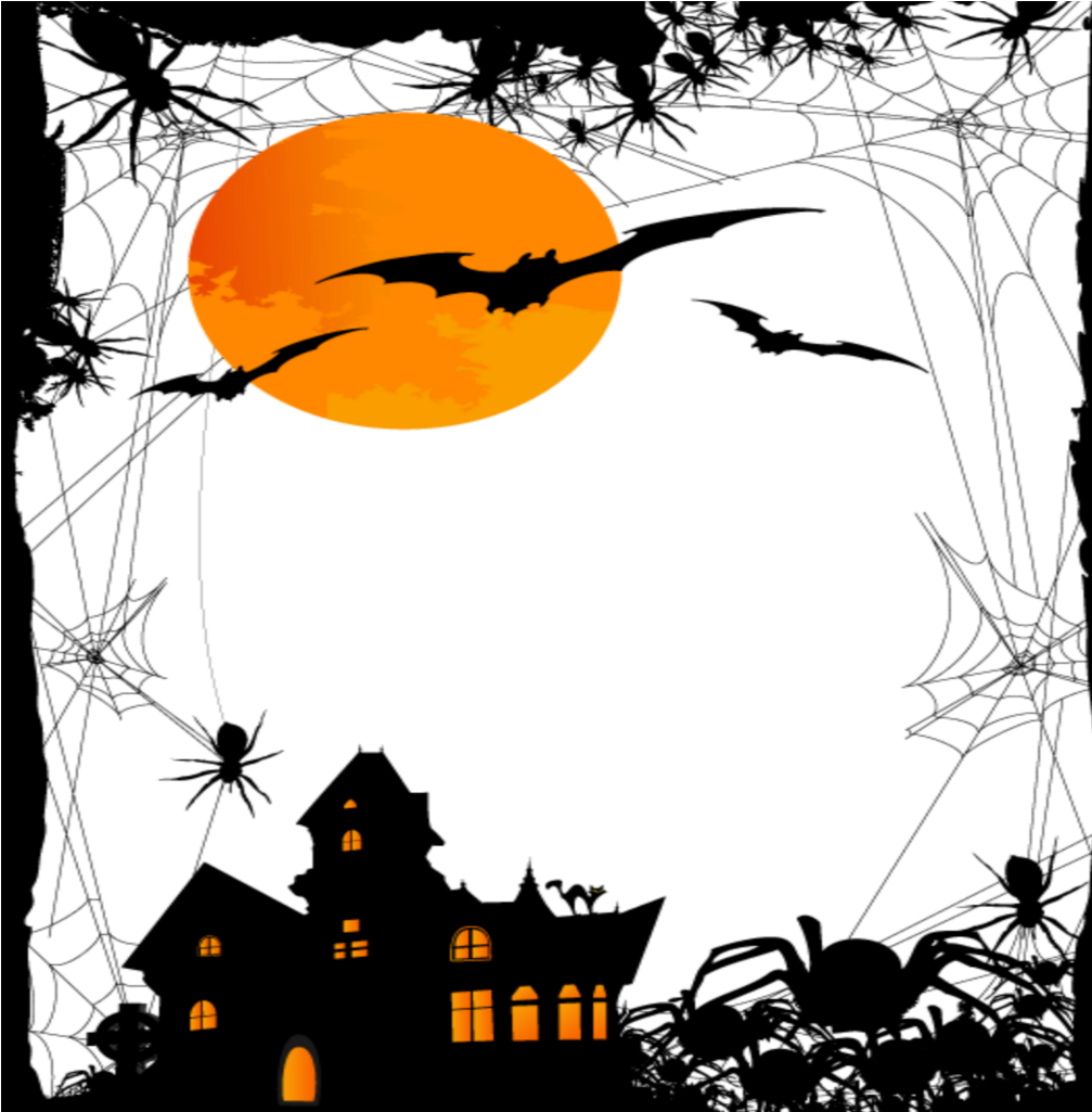 Mq Black Hountedhouse House Halloween Clipart (1024x1024), Png Download