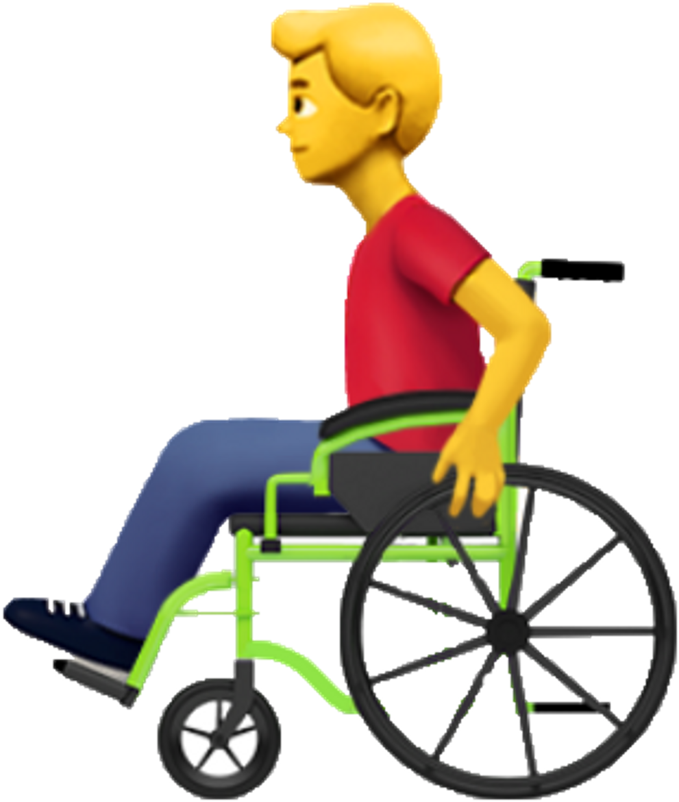 Emoji Disability Wheelchair Man Freetoedit Clipart (1024x1245), Png Download