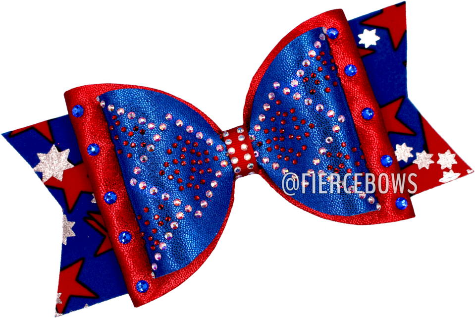 All American Girl Dolly Bow Fierce Bows Clipart (1000x1000), Png Download