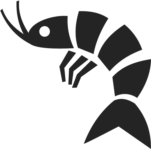 Shrimp Rubber Stamp Clipart (600x600), Png Download