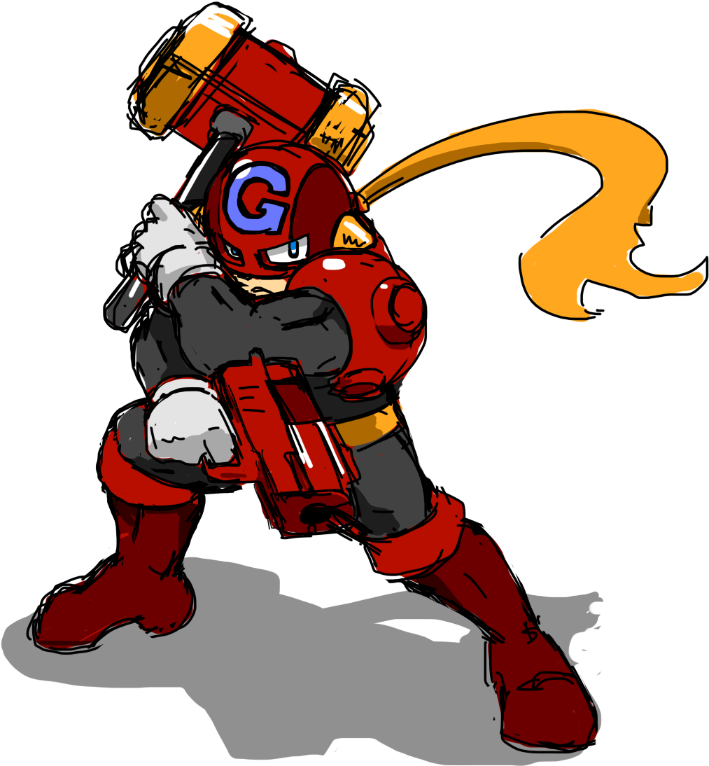 Crimson Smasher Gunhammer Clipart (1184x1206), Png Download