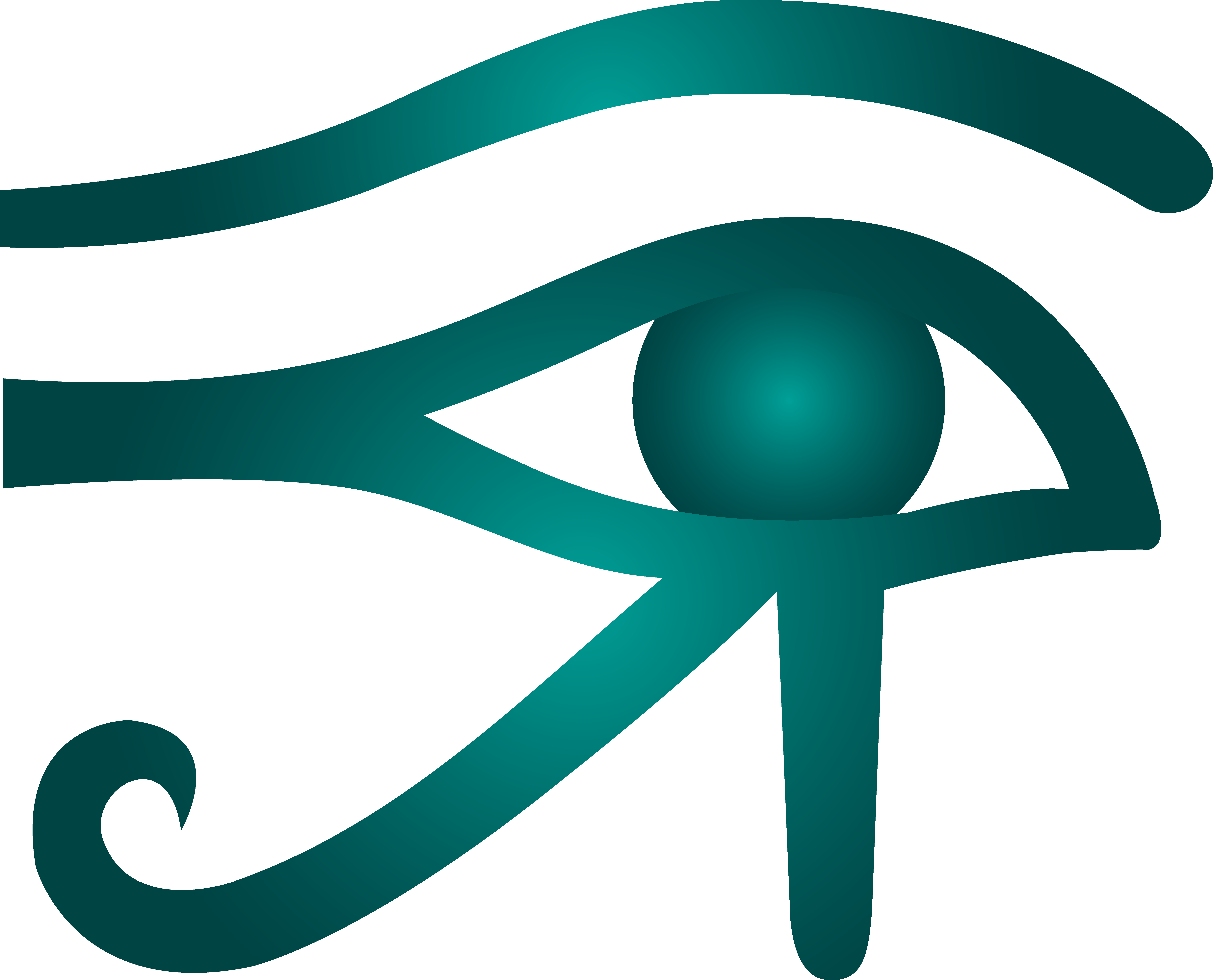 Eye Of Horus Teal Clip Art - Png Download (8537x6900), Png Download