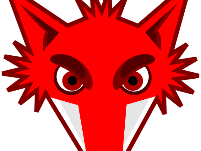 Red Eyes Clipart Transparent - Fox Face Shower Curtain - Png Download (640x480), Png Download