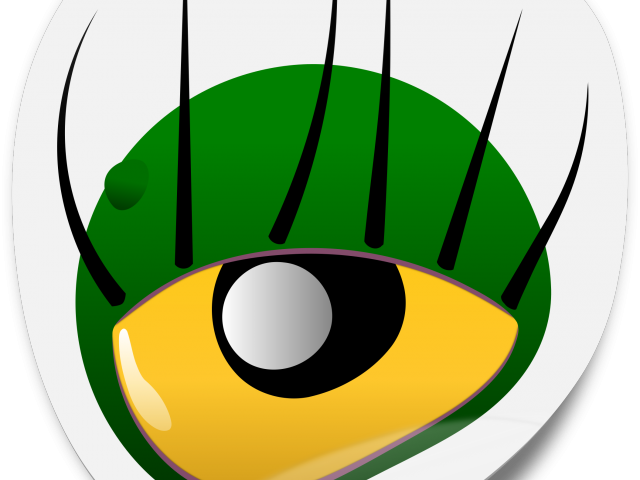 Green Eyes Clipart Big Eye - Monster Eye Cartoon - Png Download (640x480), Png Download