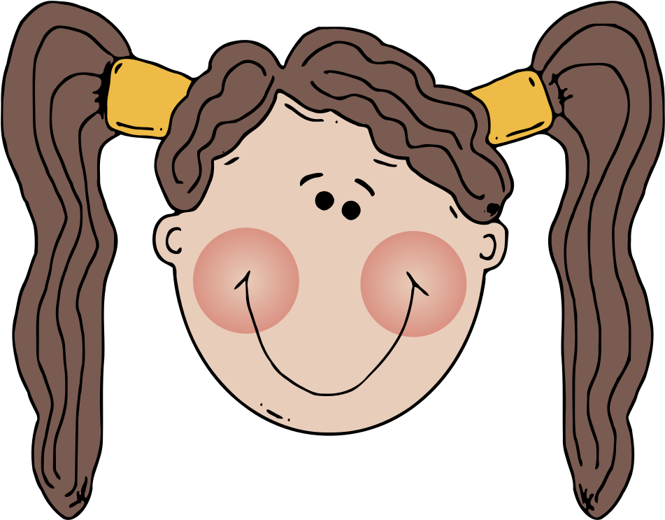 Black And White Download Pony Clipart - Girl Face Clip Art - Png Download (800x626), Png Download