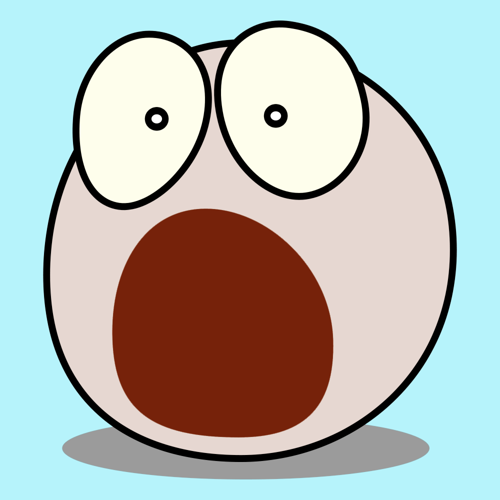 Picture Transparent Library Joyful Public Speaking - Scared Face Cartoon Black And Whiye Clipart (1000x1000), Png Download